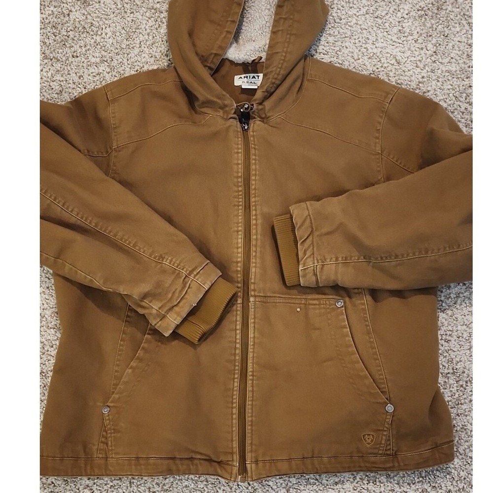 ARIAT Rebar DuraCanvas hooded work jacket. Y2K WORKWEAR STREETWEAR Chore Fall